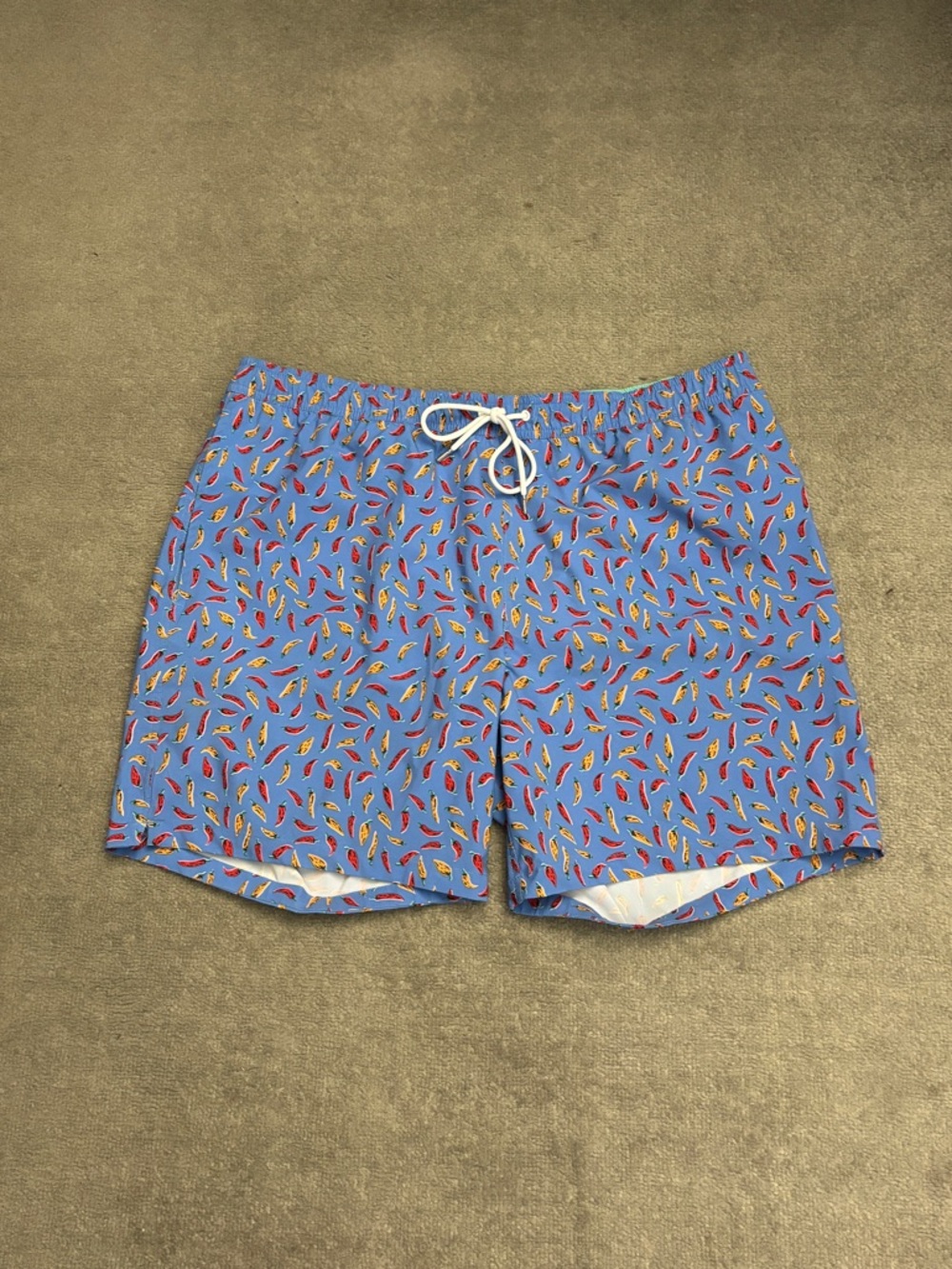 Bonobos Chili Peppers Swim Trunks Lined 6.5” Inseam Men’s